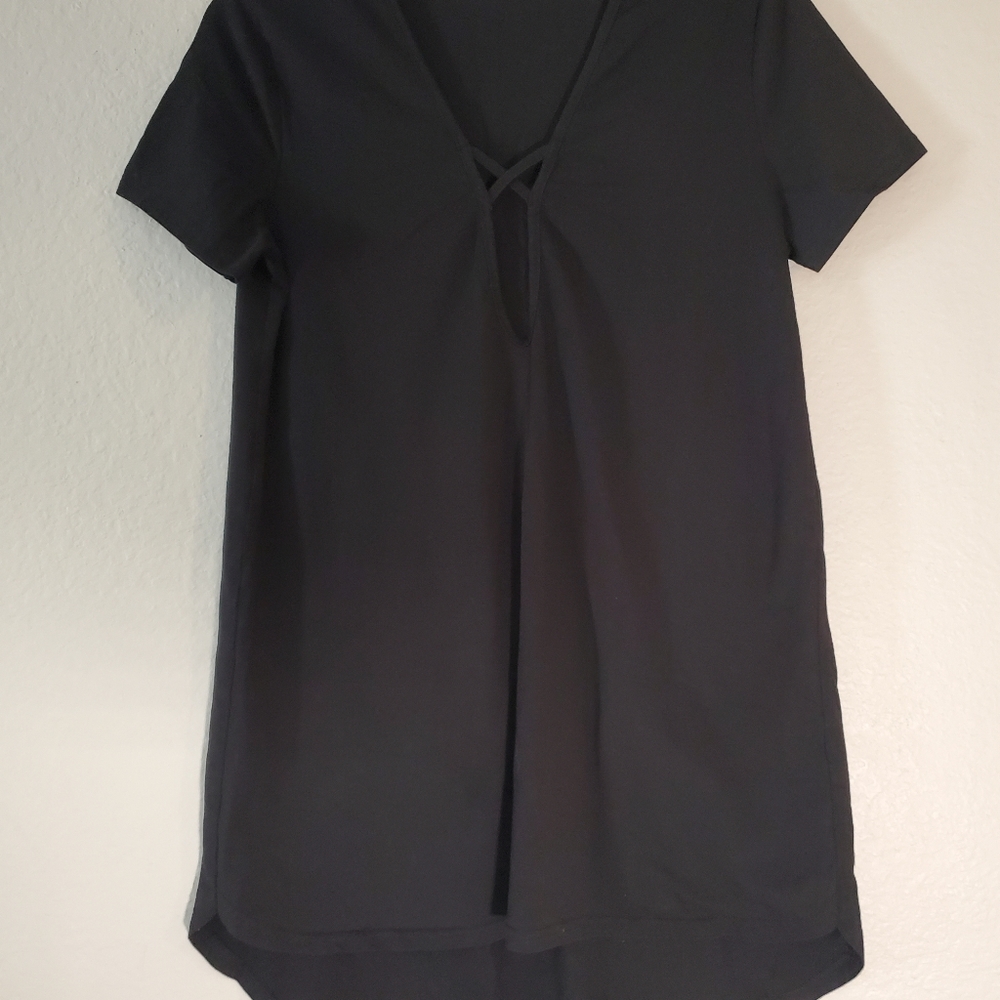 Shein Black Short Sleeve T-Shirt Size Medium